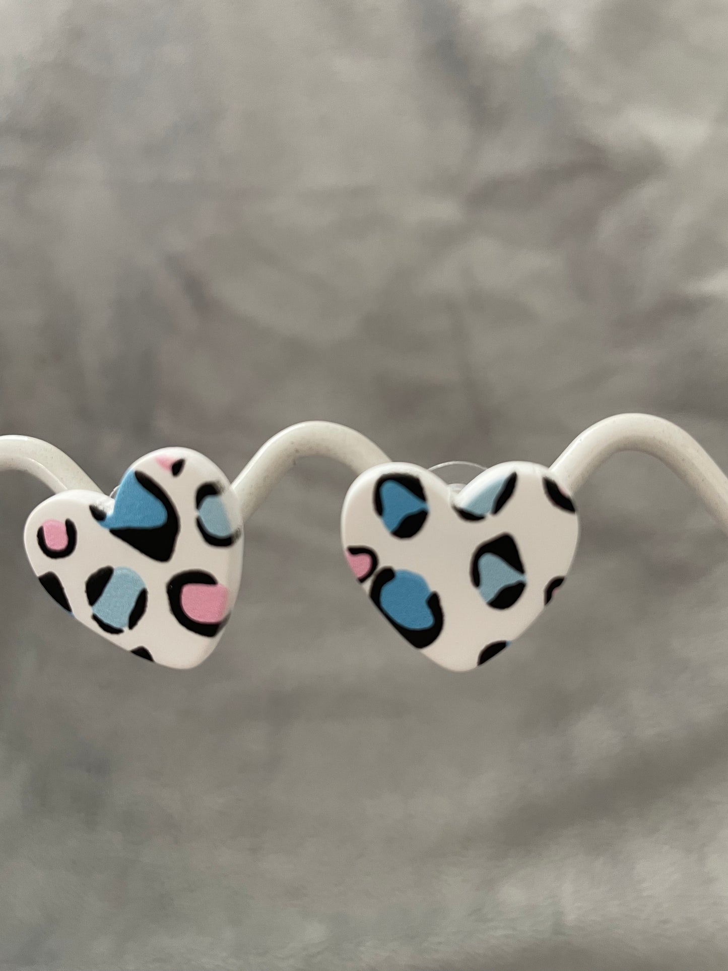 Pink Blue and White studs
