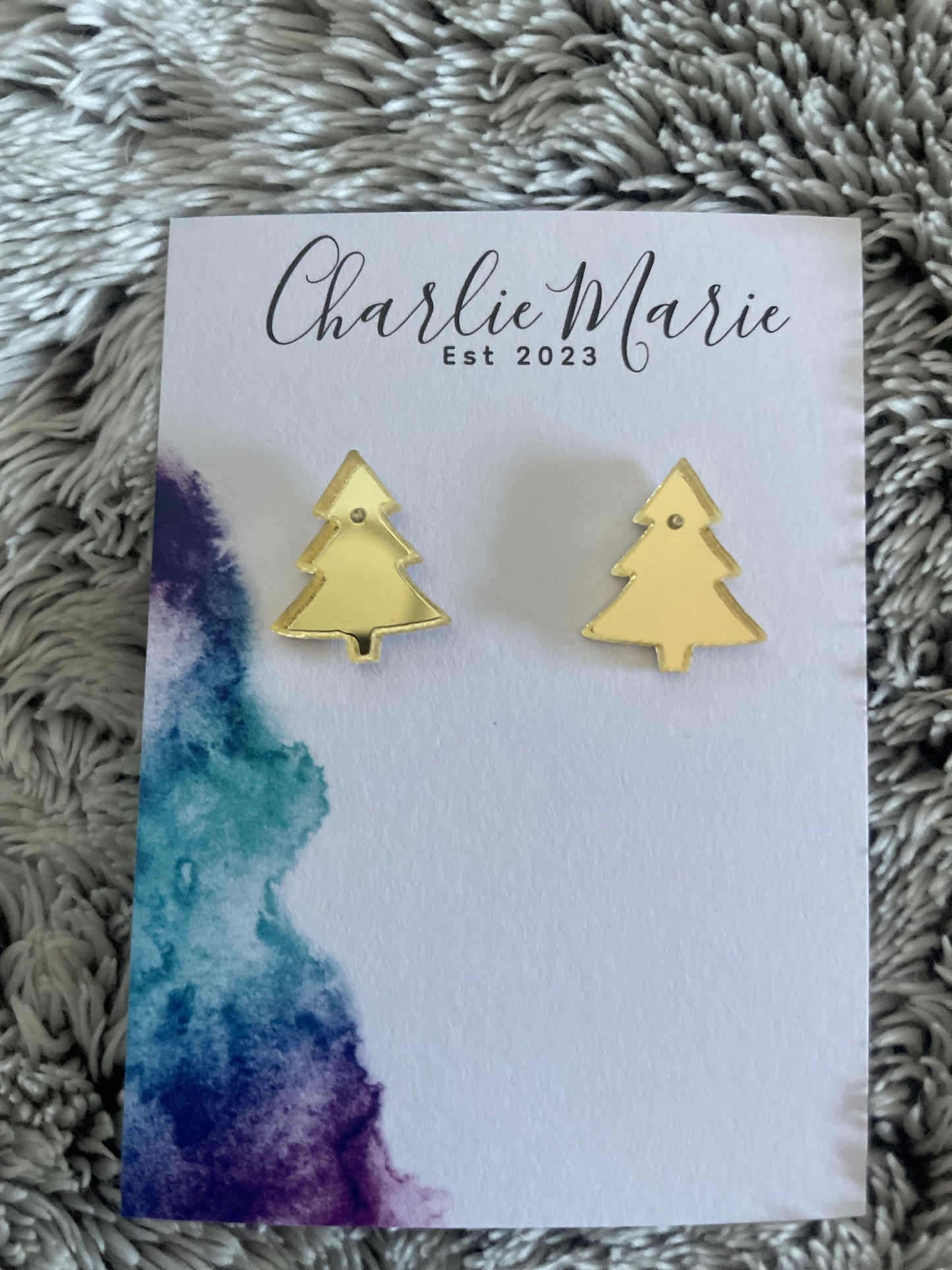 Gold acrylic trees