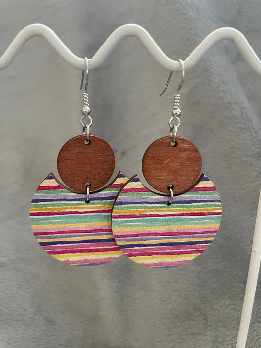 Timber rainbow circles