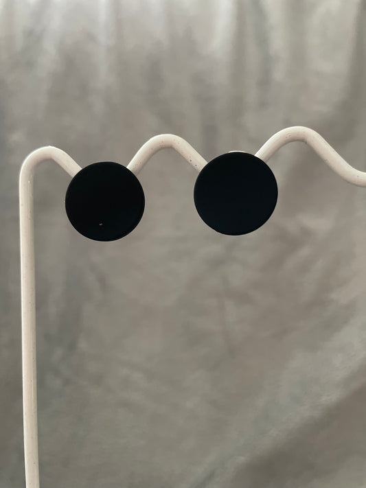 Round Black Studs