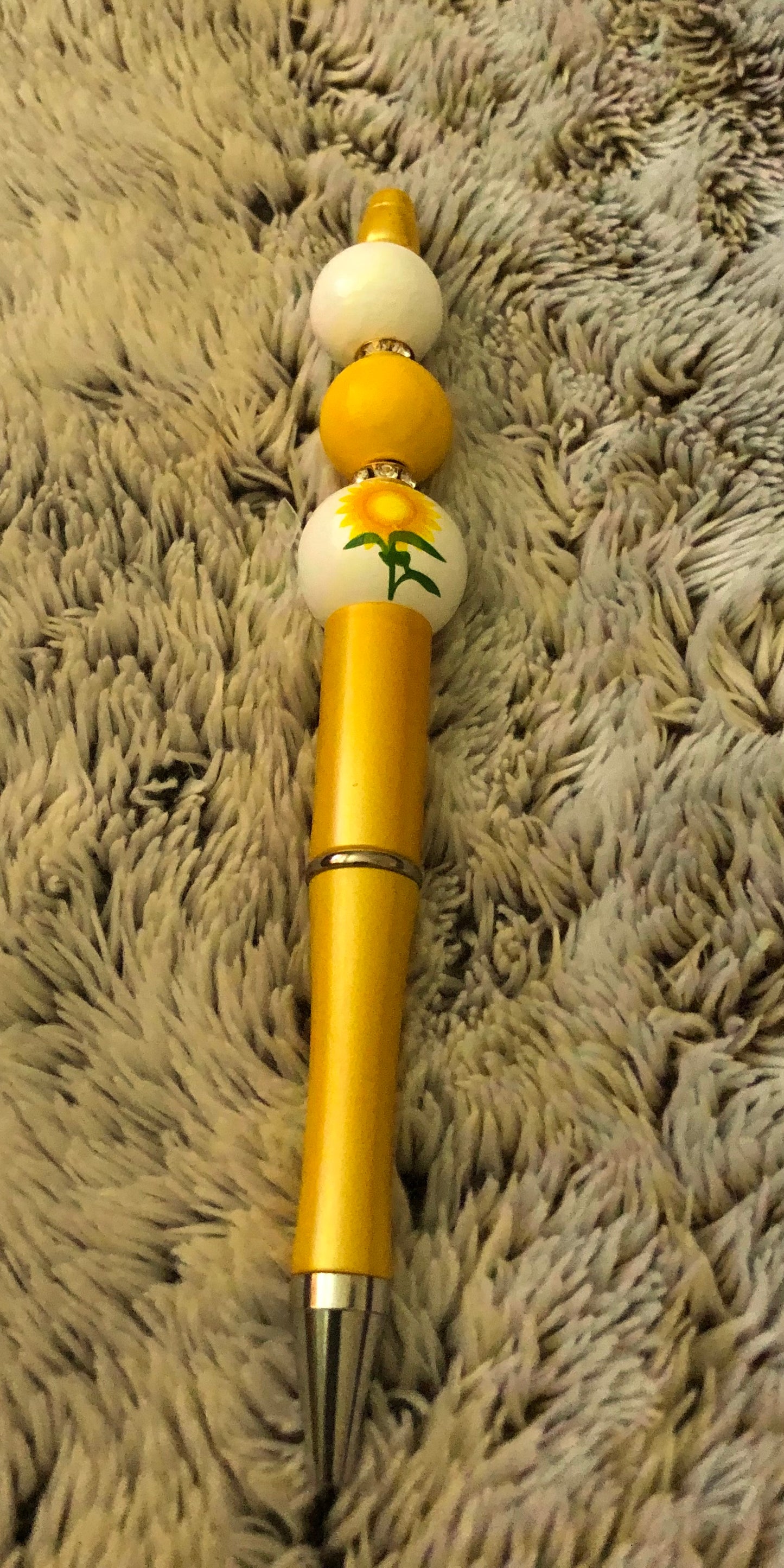 Golden sunflower pen