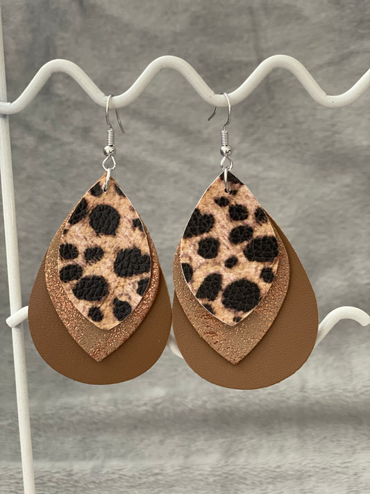 Brown Leather Tear Drop