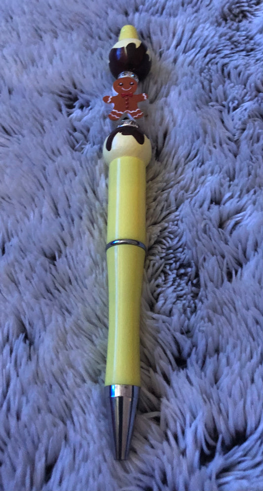 Yellow gingerbread pen