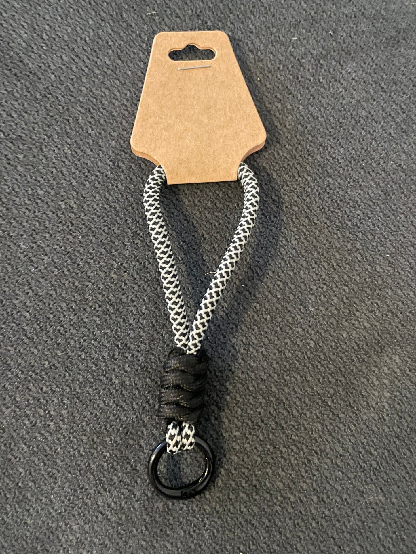 Black and white keyring