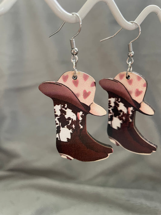 Pink heart boots (timber)