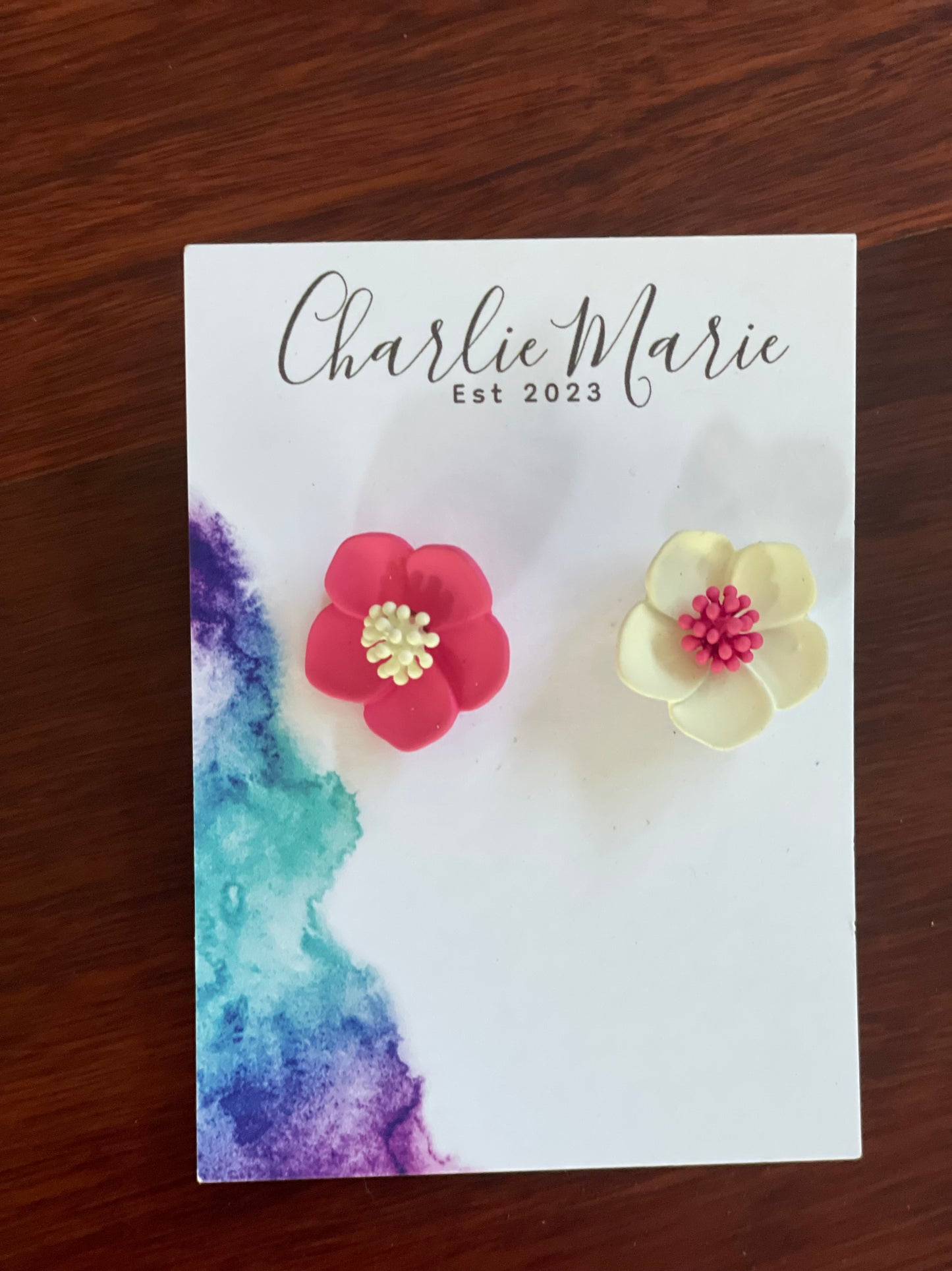 Pink and white flowers