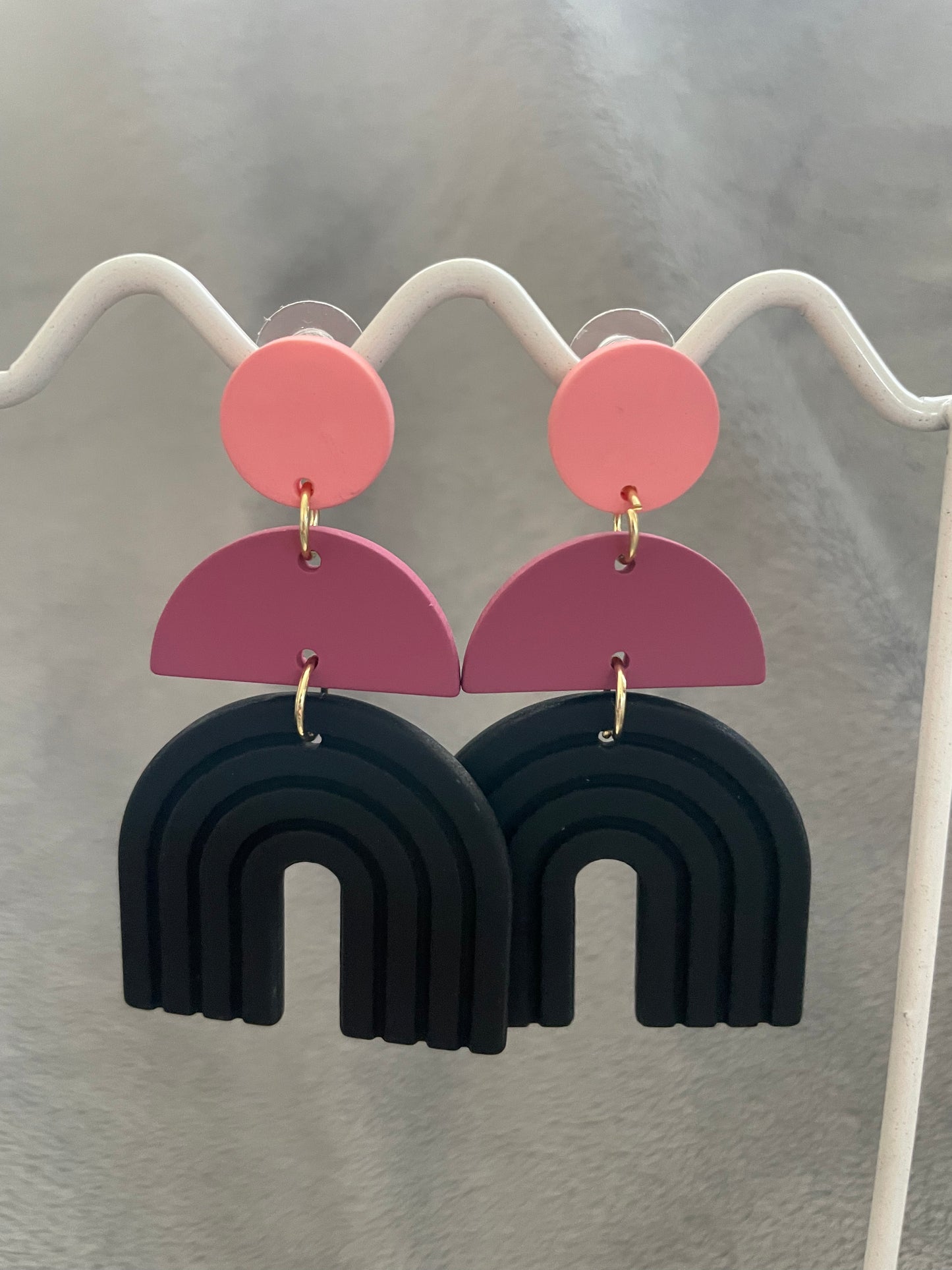 Pink and black rainbows