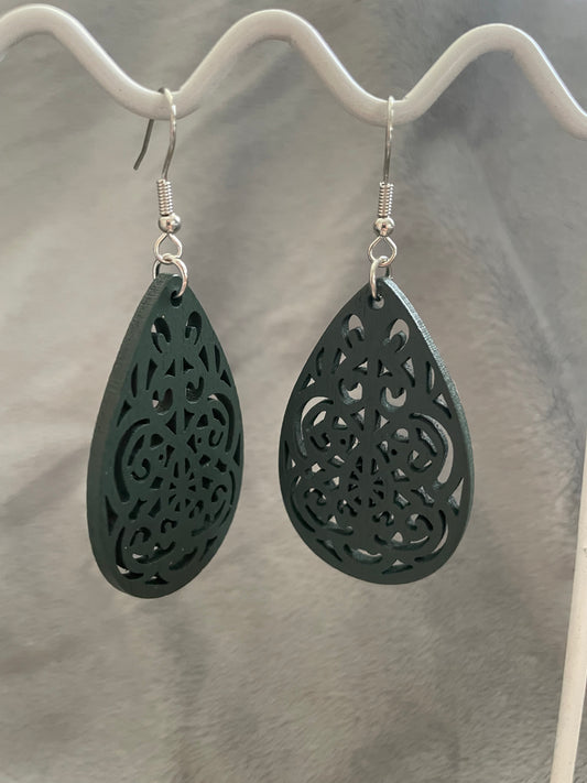 Dark green timber teardrop
