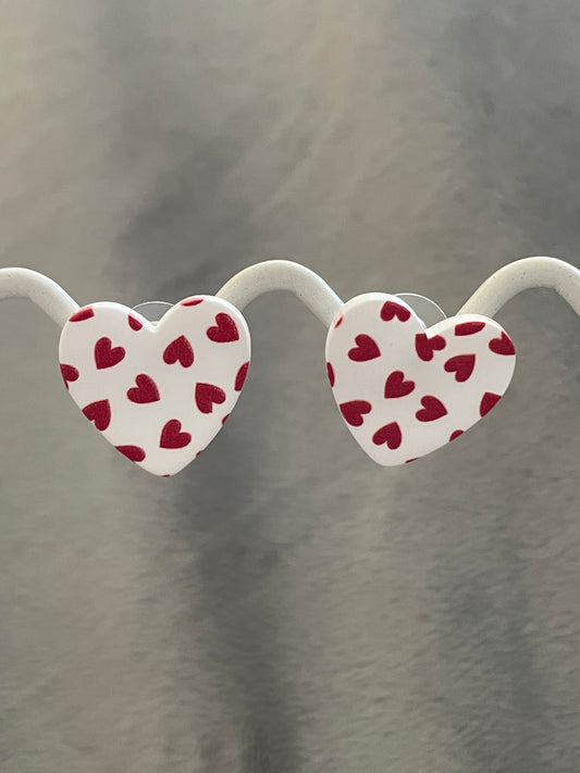 Red and white hearts