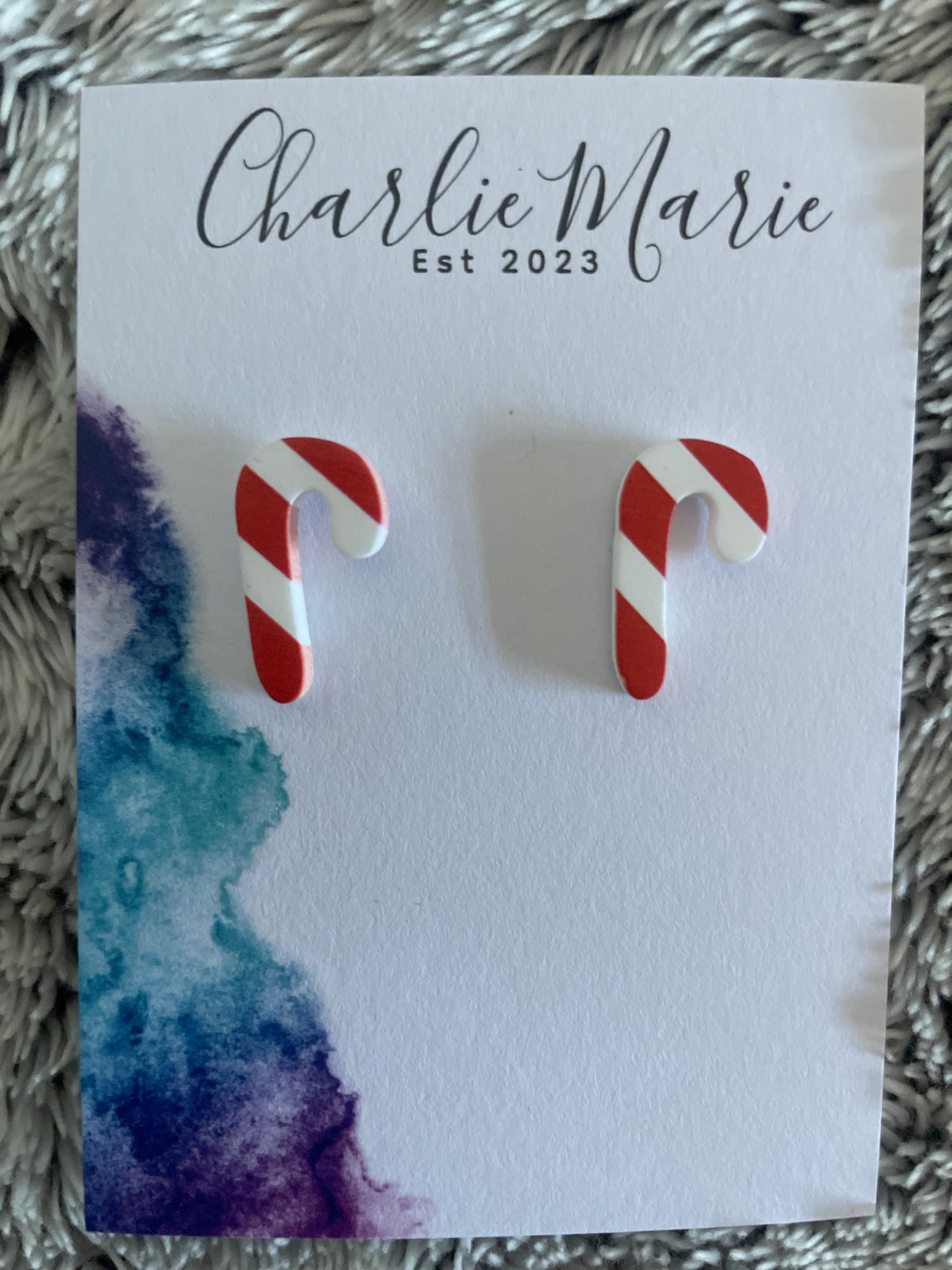 Candy Cane Studs