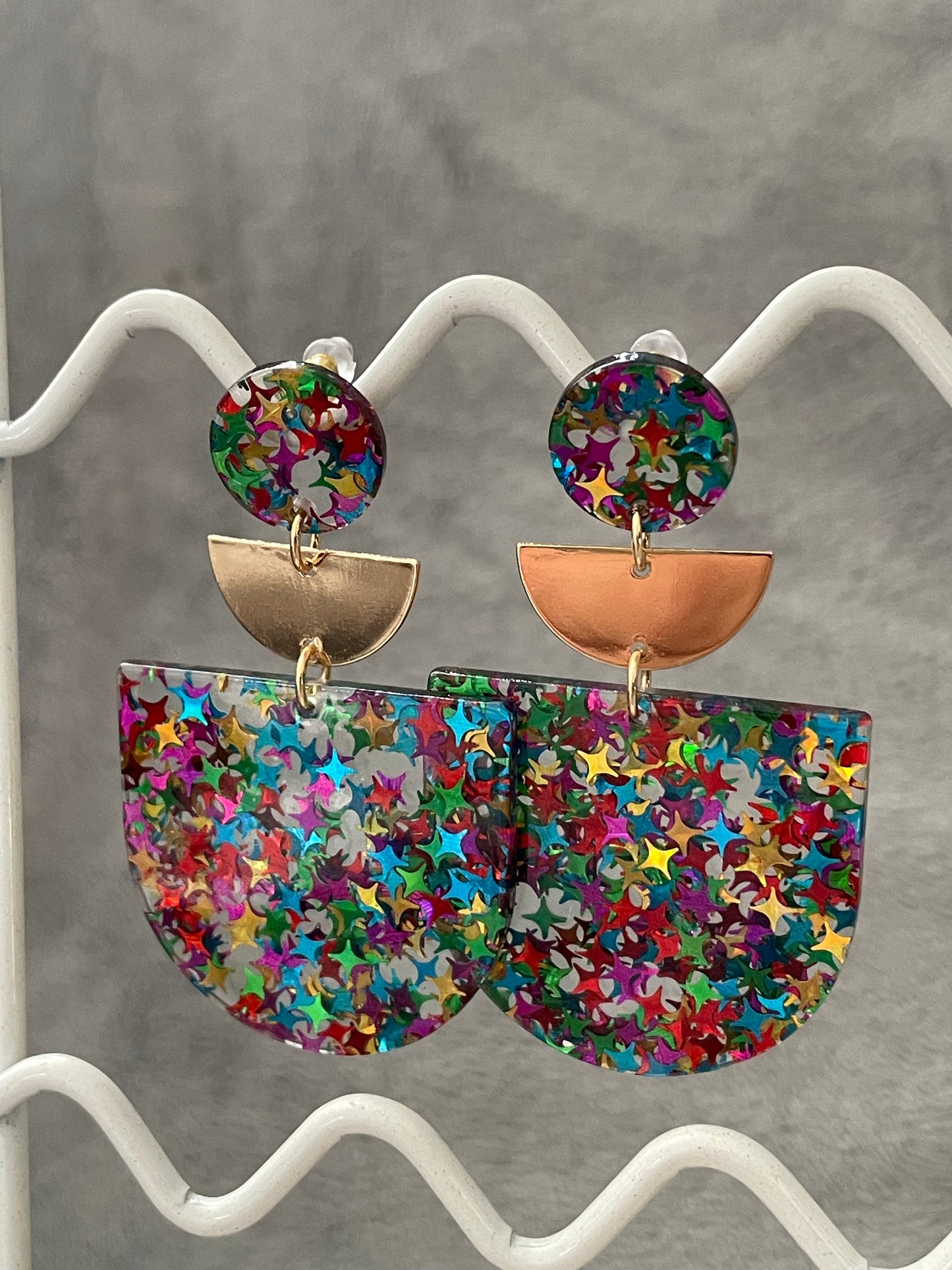 Glitter Star Dangles
