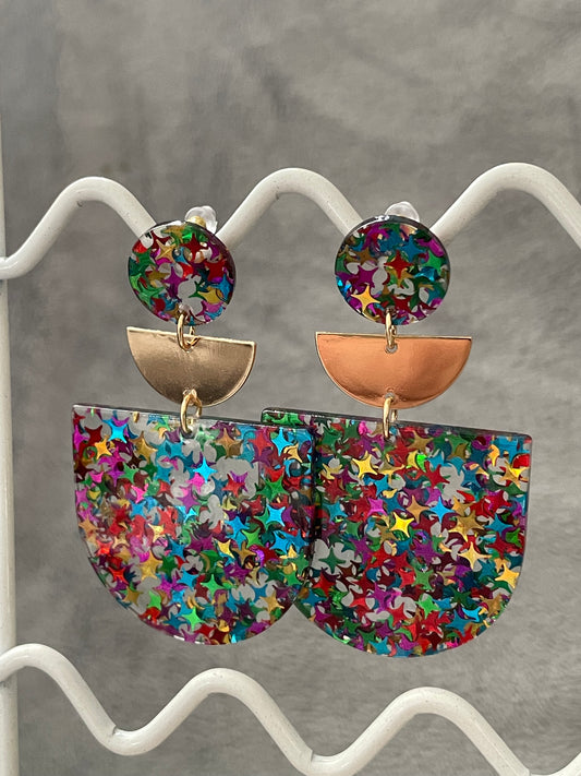 Glitter Star Dangles