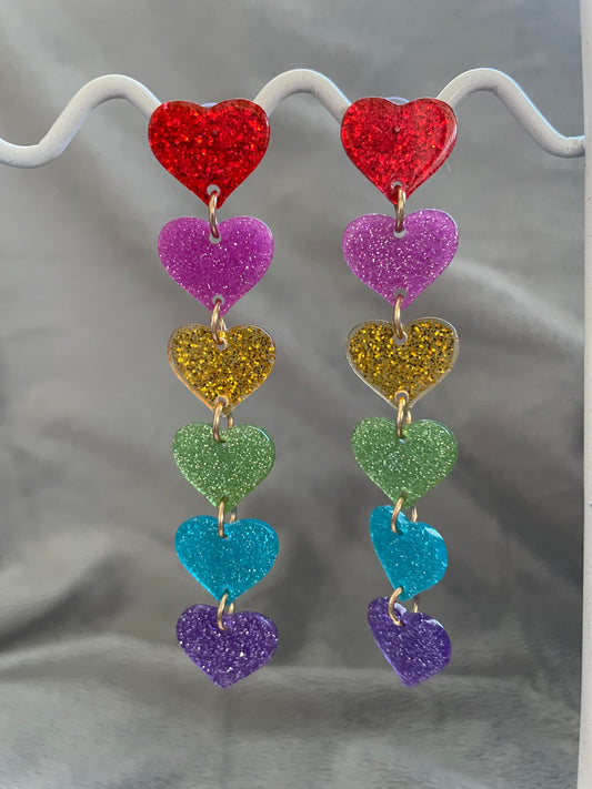 Rainbow hearts